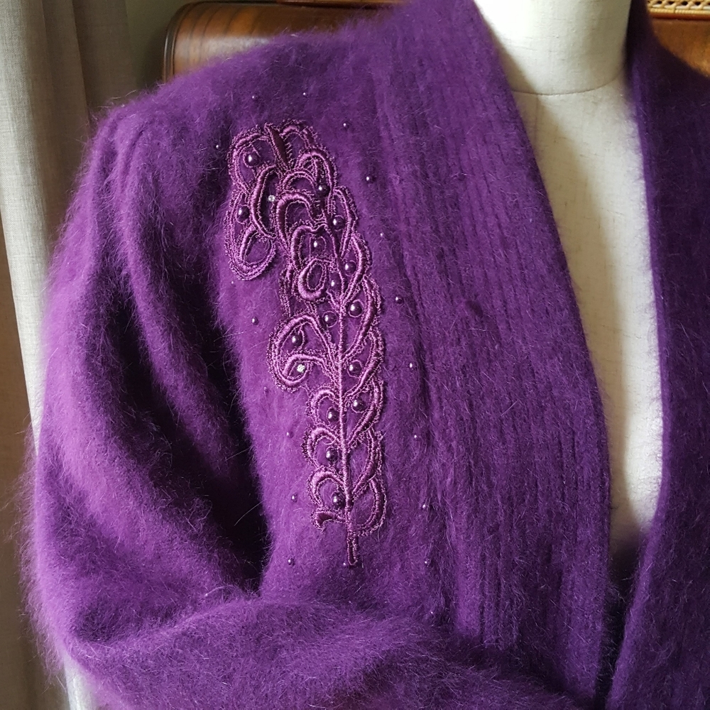 Lee Sands | 1980s Vintage | Beaded Cardigan